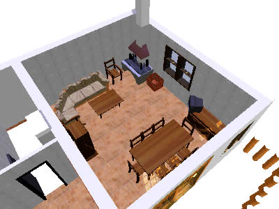 Plan 3D du Sjour